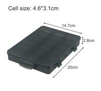 Plastic Tool Parts Storage Box with Removable Dividers for Screws, Bolts, Drill Bits, Electronic Components & Small Hardware - Grid Compart(B)