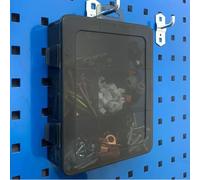 Plastic Tool Parts Storage Box with Removable Dividers for Screws, Bolts, Drill Bits, Electronic Components & Small Hardware - Grid Compart(H)