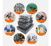 Plastic Tool Storage Box with Removable Dividers for Screws, Bolts, Drill Bits, Electronic Components and Small Parts, Resistant Organ(D)