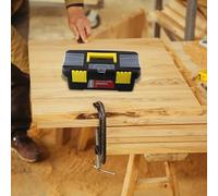 Plastic Toolbox 10 Inch Two Layers with Reinforced Handle and Metal Hinges for Organizing and Securing Agricultural Tools and Various Components (No inner layer)