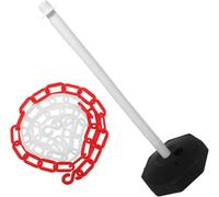 Plastic Traffic Safety Delineator with Water-Weighted Base and Chain (3.3Ft), Barrier Post for Entrance Roadblocks and Parking Areas. Ideal for Professional Workshop, Home DIY Projects and Industri...