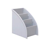 Plastic Trapezoid Desk Organizer 3 Compartment Desktop Storage Box Pen Remote Control Holder Multifunction MakeUp Organizer Multi-Layer Cosmetic Storage Case