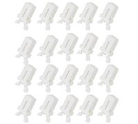 Plastic Trash Can Lock with Self-Locking Switch, Touch Lid Replacement Catch, Kitchen Bin Latch Repair Clip, Black White Switch Buckle for Car Glasses Case and(White-20pcs)