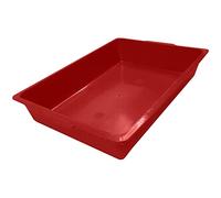 Plastic Tray Kitten Litter Tray Box Pencil Draw Mouse Hamster Bird Cage Base Bottom School Draw Tray Small Cat Litter Tray Seed Tray Small Pet Loo Plastic Storage Box - 36cm - Red
