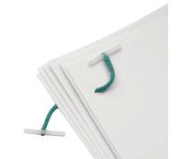 Plastic Treasury Tags - Pack of 100, Strong Cord with Plastic Ends for Binding Documents (51mm)