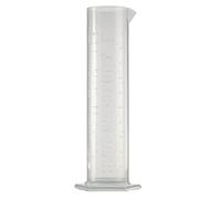 Plastic Trial Jar 500ml - Measuring Cylinder for Hydrometer & Alcoholometer - 3 Scales (ml, fl.oz., gal) - Stable Pentagonal Base