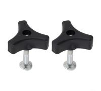 Plastic Triangle Handle Nut Bolt Replacement Set 2pcs for Lawn Mower Equipment Supporting Triple-Cornered Handle Mounting Standards