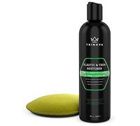 Plastic & Trim Restorer - Best for Shining & Darkening Worn Out Plastic, Vinyl & Rubber Surfaces - Protects Cars & Motorcycles from Rain, Salt & Dirt - Prevents Fading & Cracking - 8 OZ - TriNova