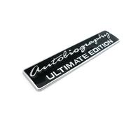 Plastic Trunk Emblem Rear Badge Decal Sticker Autobiography ULTIMATE EDITION Logo Personalized car stickers(Black Chrome)
