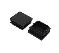 Plastic Tube Insert Plugs, 12PCS Rectangular Square End Caps Black Plastic Inner Plugs Pipe Tubing Post End Cap for Box Section Rectangle Tube (40mm*60mm)