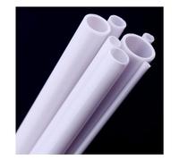 Plastic Tubes, Hollow Pipe,PVC Rigid Round Pipes, 5pcs Tubes, White ABS Round Plastic Pipe Tube, Hollow Pipe OD 2/2.5/3/4/5/6mm Length 250mm(5mm)