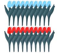 Plastic Tulip Garden Fence Border 20pcs for Outdoor Lawn Decoration | Detachable Weather-resistant Edging, Lifelike Blooms for Flower Beds, Soil Borders, Patios and Backyard Landscaping