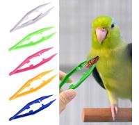 Plastic Tweezers for Reptiles - 5 Pcs Tongs for Snakes, Lizards, Tortoises & Geckos - Kids Tweezers for Beads & Crafts