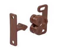 Plastic Twin Double Roller Catch Brown Doors Cupboards Caravan Motorhome