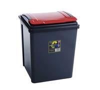 MELICONI Plastic Waste Paper Bin, 50 x 40 cm, red, 1