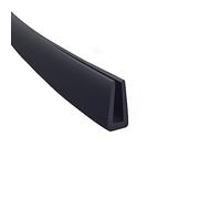 Plastic u Channel,Plastic Edging Trim, 3.28FT Black Flat Bottom Rubber U Channel Edge, Rubber Edge Protector Fits Sheet Metal DIY Projects, Car, Door, Width x Height(11mm x 7mm)
