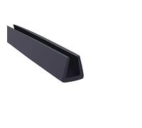 Plastic u Channel,Plastic Edging Trim, 3.28FT Black Flat Bottom Rubber U Channel Edge, Rubber Edge Protector Fits Sheet Metal DIY Projects, Car, Door, Width x Height(11mm x 11mm)