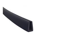 Plastic u Channel,Plastic Edging Trim, 3.28FT Black Flat Bottom Rubber U Channel Edge, Rubber Edge Protector Fits Sheet Metal DIY Projects, Car, Door, Width x Height(10mm x 7mm)
