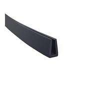 Plastic u Channel,Plastic Edging Trim, 3.28FT Black Flat Bottom Rubber U Channel Edge, Rubber Edge Protector Fits Sheet Metal DIY Projects, Car, Door, Width x Height(10mm x 6mm)