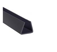 Plastic u Channel,Plastic Edging Trim, 3.28FT Black Flat Bottom Rubber U Channel Edge, Rubber Edge Protector Fits Sheet Metal DIY Projects, Car, Door, Width x Height(10mm x 13mm)