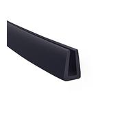 Plastic u Channel,Plastic Edging Trim, 3.28FT Black Flat Bottom Rubber U Channel Edge, Rubber Edge Protector Fits Sheet Metal DIY Projects, Car, Door, Width x Height(8mm x 4mm)