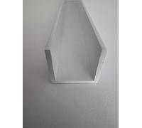 Plastic U Channel Section, Black, Various Sizes, 1 Metre Length (White, 6mm x 5mm x 1.5mm)