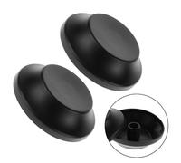 Plastic Umbrella Top Protector for Outdoor Parasol Accessories - 2-Pack Black Canopy Tip Cover to Scratches & Dents, Easy-Snap Installation