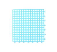 Plastic Vented Modular Interlocking Tiles | Multicolor 4 Pcs For Bathroom, Car Wash, Balcony, Garden, Garage(Blue)