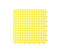 Plastic Vented Modular Interlocking Tiles | Multicolor 4 Pcs For Bathroom, Car Wash, Balcony, Garden, Garage(Yellow)