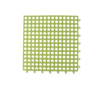 Plastic Vented Modular Interlocking Tiles | Multicolor 4 Pcs For Bathroom, Car Wash, Balcony, Garden, Garage(Green)