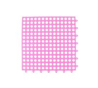 Plastic Vented Modular Interlocking Tiles | Multicolor 4 Pcs For Bathroom, Car Wash, Balcony, Garden, Garage(Pink)