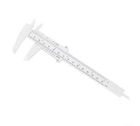 Plastic Vernier Caliper 0-150mm 6 Inch Range with Clear Markings for Accurate Readings in Technical and Hobbyist Use (White)