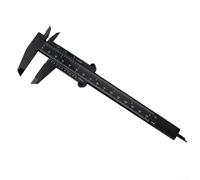Plastic Vernier Caliper 0-150mm 6 Inch Range with Clear Markings for Accurate Readings in Technical and Hobbyist Use (Black)
