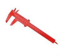 Plastic Vernier Caliper 0-150mm 6 Inch Range with Clear Markings for Accurate Readings in Technical and Hobbyist Use (Red)