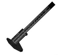 Plastic Vernier Caliper 0-150mm Double Rule Scale Measuring Tool with Inside Outside Depth Height Diameter Measurement Compatible with Compatible(black)