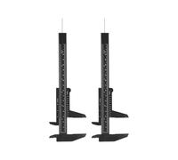 Plastic Vernier Caliper 2Pcs 150mm 0.5mm Double Rule Scale Plastic Vernier Micrometer Caliper Measuring Gauges Tool for Measurements (Black)