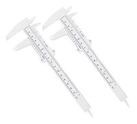 Plastic Vernier Caliper Gauge,2 PCS 150mm 6 Inch Calipers Measuring Tool Vernier Measuring Eyebrow Caliper Micrometer Measurement for Precision Measurements Outside Inside Depth