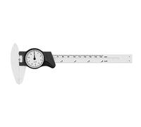 Plastic Vernier, Vernier Measure Tool, 0-150mm Plastic Dial Vernier Caliper Ruler Gauge Roofessional Measure Tool(White)