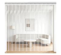 Plastic Vinyl Strip Door Curtain for Walk In Freezers and Coolers, Clear PVC Overlap Strip for Commercial Use, 1.8mm Thick, 0.9M x 2.4M Size