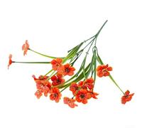 Plastic Violet Artificial Floral Stems 36cm For Outdoor Decoration Suitable For Courtyard Fountain Edges Balcony Rail Planters And Study Nook Shelves(Red Sunset)