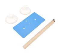 Plastic Wall Mounted Bird Standing Rack with Dual Suction Cups, Parrot Perch for Shower and Outdoor Travel, Reusable Non - Perching Stand for Small Birds (Wood)