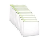 Plastic Wallets A4, 12 Pack Zip Lock Document Wallets & File Bags, Waterproof Plastic Folders For School, Office, Home