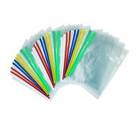 Plastic Wallets A4 Pack of 05 10 20 30, Zippered Clear Pencil Case Durable, Waterproof for Organizing Files, Toys, Travel, School & Office Supplies,Assorted Colored Transparent Document Folder (30)