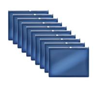Plastic Wallets A5, 10 PCS Portable Plastic Thick Clear Zippy Bags Document Wallet File Storage Bag Transparent Waterproof Pocket Folder for School University Office Supplies
