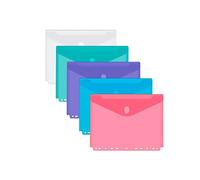 Plastic Wallets Folders,Lever Arch File Binder,Report covers 5 PCS 11-Hole Clear Plastic Binder Pockets Letter Paper Document File Bags for 2/3/4 Ring Binder File folders (Color : Clear -29x23.4cm) (