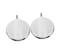 Plastic Washing Machine Control Knobs Replacement 2pcs White | Dryer Selector Knob Pair, Adjustable Settings Part Set, Easy to Install, Reliable Fit for Household Appliances