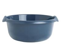 Plastic Washing up Bowl 28cm Round Basin Bowls with Moulded Handles Navy Multi-Purpose Mixing Bowls Kitchen Vegetable Washing Bowls Sink Tidy Organizers