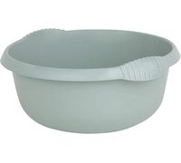 Plastic Washing up Bowl 36cm Round Basin Bowls with Moulded Handles Silver Sage Multi-Purpose Kitchen Vegetable Washing Bowls Sink Tidy Organizers