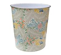 MantraRaj Plastic Waste Paper Basket Bin Floral Round Trash Can Lightweight Recycling Rubbish Bin for Kitchen, Bedroom, Bathroom, Open-Top Outdoor Garbage Container Dustbin, 7.7 Litre (Coloured Leaf)