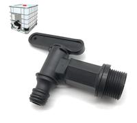 Plastic Water Butt Tap Replacement, 3/4" Thread Water Butt Storage IBC Tank Tap Adapter for Home Garden Water Connectors